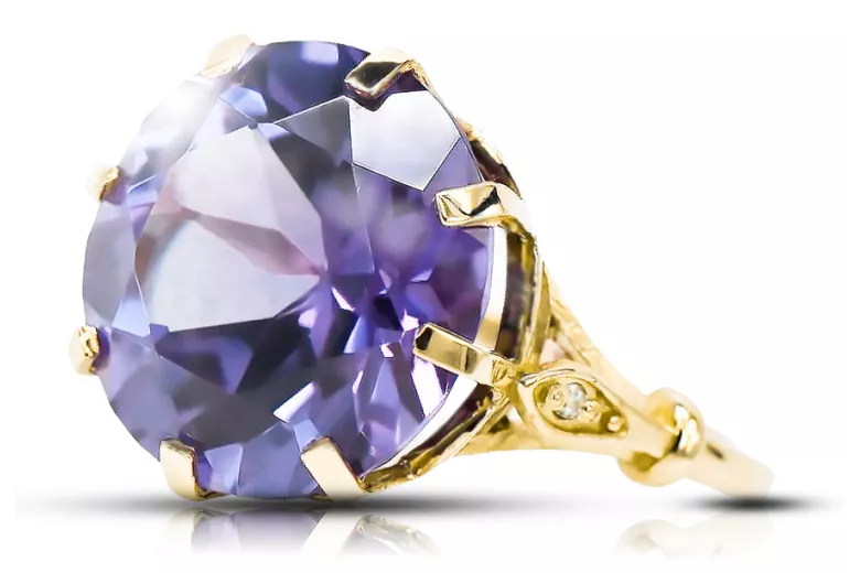  Alexandrit 14k žlté zlato Vintage Jewlery vrc073y